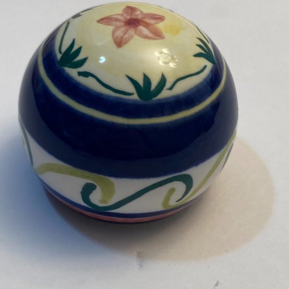 Ceramic Drawer Pull Knobs Cabinet Pulls Flower Floral Set of 11 Blue Green Pink - Picture 2 of 13